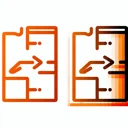 Bi-Directional Map icon