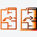 Bi-Directional Map icon